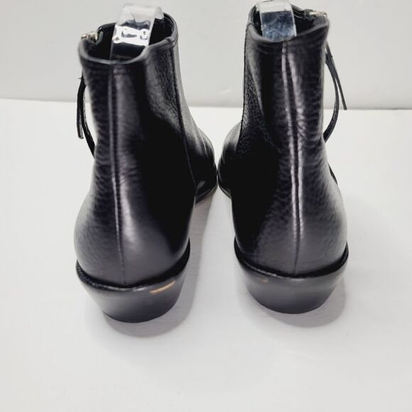 J. Crew Black Frankie Pebbled Leather Ankle Boots size 8 1/2 - Picture 6 of 15